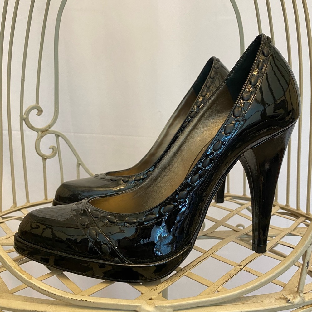 Rebecca Taylor Patent Black Pumps